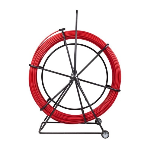 Протяжка кабельная (УЗК в тележке), стеклопруток, d 11,0 мм, 200 м, красная | код 47-1200 | REXANT фото 2