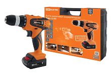 Дрель-шуруповерт акк. ДША-12-Л1 12 В, 1,3 А*ч Li-Ion, 22 Нм, 0-1350 об/мин, кейс, Гранит TDM | код SQ1030-0201 | TDM