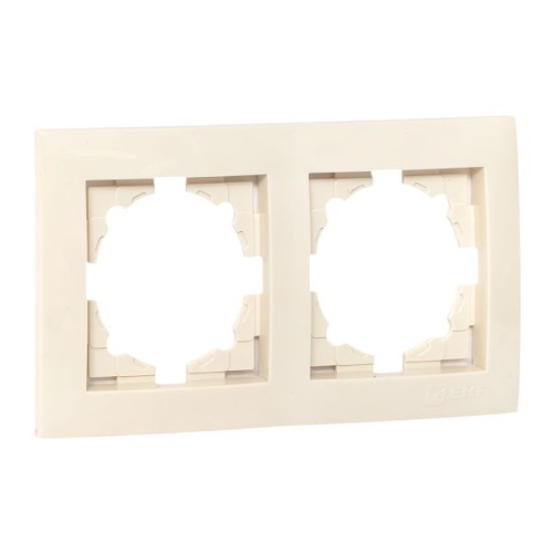Валенсия рамка 2-местная кремовая | код EWM-G-302-20 | EKF фото 3