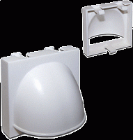 Кабельный ввод открытый, 45х45, белый | код LAN-SIP-23CO-WH | LANMASTER