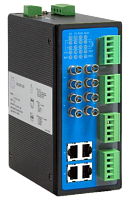 Коммутатор промышленный управляемый, 4х10/100Base-T, 4х100Base-FX (ST), MM2км/SM20км, 4хRS-232/422/485, -40+85С (возможно питание от двух источников) | код GL-SW-F206-12STRS | GIGALINK