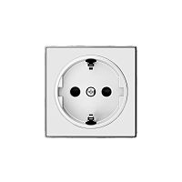 Накладка для розетки SCHUKO, серия SKY, цвет стекло белое 8588 CB | код 2CLA858800A2101 | ABB