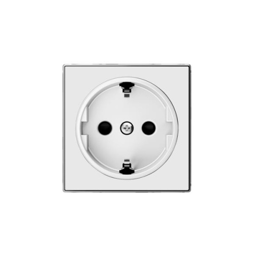 Накладка для розетки SCHUKO, серия SKY, цвет стекло белое 8588 CB | код 2CLA858800A2101 | ABB