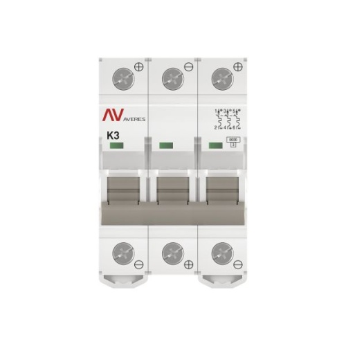 Выключатель автоматический AV-6 DC 3P 3A (K) 6kA EKF AVERES | код mcb6-DC-3-03K-av | EKF фото 4 Выключатель автоматический AV-6 DC 3P 3A (K) 6kA EKF AVERES | код mcb6-DC-3-03K-av | EKF фото 4