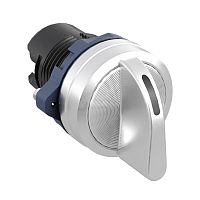 Головка переключателя на 3 положения с фиксацией стандартная ручка, черный, алюминий | код M22S-L3A | DKC