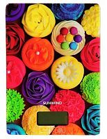 Весы кухонные электронные SunWind SWS102 макс.вес:5кг рисунок/кекс | код 1402083 | SUNWIND