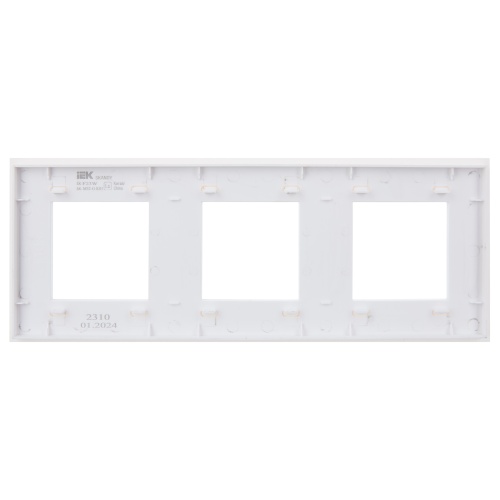SKANDY Рамка 3-мест. SK-F23W стекло арк. бел. IEK | код SK-M32-G-K01 | IEK фото 3