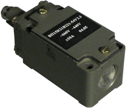 Выключатель путевой ВП-15К21В221-54У2.3, толкатель с роликом, 10А, 1з+1р, полумгновенного действия, IP54 | код A8014-80085206 | РЕЛЕ И АВТОМАТИКА