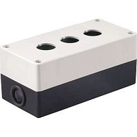 PB-BK03G Корпус для кнопок 3 место. (Серый - Черный) | код PB-BK03G | Plastim