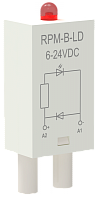 Модуль защиты для реле диод+светодиод 6-24В DC ONI | код RPM-B-LD-DC6-24V | ONI