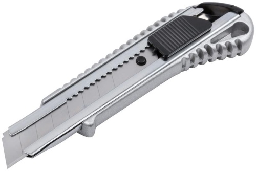 Нож технический "Классик" 18мм усилен. метал. корпус резиновая вставка КУРС 10172 фото 2 Нож технический "Классик" 18мм усилен. метал. корпус резиновая вставка КУРС 10172 фото 2