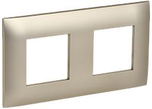 SKANDY Рамка 2-мест. SK-F02Sh шамп. IEK | код SK-M22-K37 | IEK