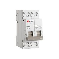 Выключатель автоматический модульный 2п 16А C 4.5кА ВА 47-63N PROxima | код M634216C | EKF