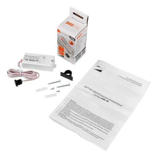 Датчик движения PMS-IR 050 500W 230V 30° WH IP20 Jazzway | код 5059092 | JazzWay