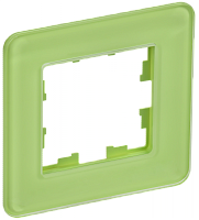 BRITE Рамка 1-мест. РУ-1-2-Бр стекло эко грин RE IEK | код BR-M12-G-41-K06 | IEK
