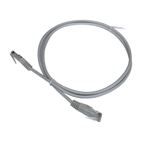 Патч-корд 2-х парный TWT UTP кат.5e, с заливными колпачками, 0.5 м, серый | код TWT2-45-45-0.5-GY | TWT