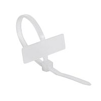 Хомут кабельный 2.5х100 под маркер нейл. бел. (уп.100шт) | код 07-0106 | Rexant