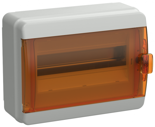 TEKFOR Корпус пласт. КМПн-12 IP65 оранж. прозр. дверь IEK | код TF5-KP72-N-12-65-K03-K09 | IEK