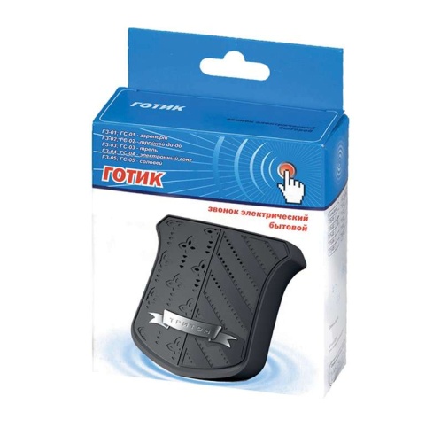Звонок проводной Готик аэропорт 220В 80-90дБА черн./серебр. Тритон ГС-01 фото 2