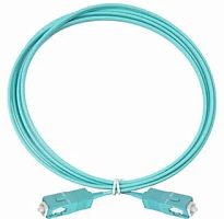 Патч-корд оптический LANMASTER, симплексный, SC/PC-SC/PC, OM3, LSZH, 1.5 м | код LAN-SC-SC/OM3-1.5 | LANMASTER