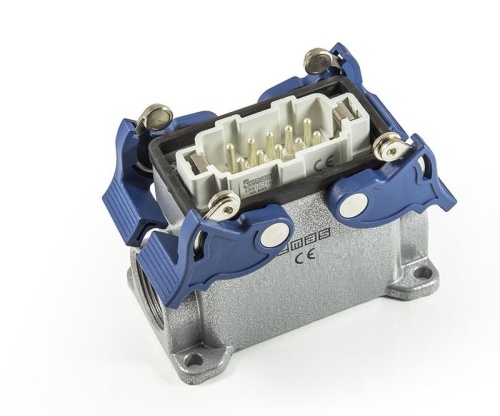 Вилка 4-фиксатора 2-боковых ввода для панели 10п 16А EMAS EBM10FD24