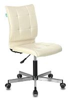 Кресло Бюрократ CH-330M бежевый Orion-10 эко.кожа крестов. металл хром | код 1140657 | БЮРОКРАТ