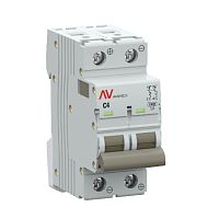 Выключатель автоматический AV-10 DC 2P 4A (C) 10kA EKF AVERES | код mcb10-DC-2-04C-av | EKF