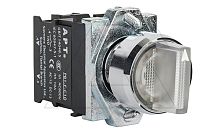 Переключатель PB1S, белый, 0-I, фиксация, 1NO, 6A 230VAC/24VDC, с подсветкой 24VAC/DC, 22mm, IP65 | код PB1S-10XD/W23 | АРТ