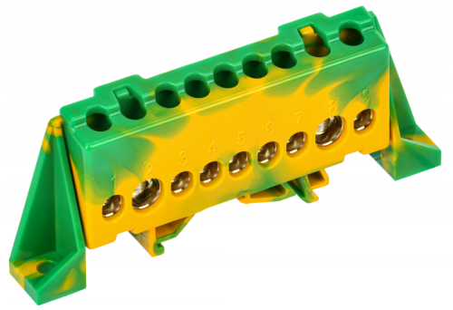 TEKFOR Шина PE земля в комб. изол. Стойка 8х12-9-ЖЗ IEK | код TF-NN20-09-DP-K52 | IEK TEKFOR Шина PE земля в комб. изол. Стойка 8х12-9-ЖЗ IEK | код TF-NN20-09-DP-K52 | IEK