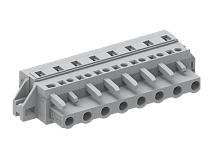 475103/010 Розетка на кабель MCS, горизонт., с крепеж.фланцем, шаг 7.5мм, 3 конт., сер., шт | код 475103/010 | SUPU