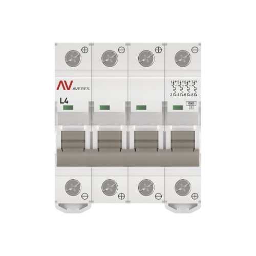 Выключатель автоматический AV-10 DC 4P 4A (L) 10kA EKF AVERES | код mcb10-DC-4-04L-av | EKF фото 4