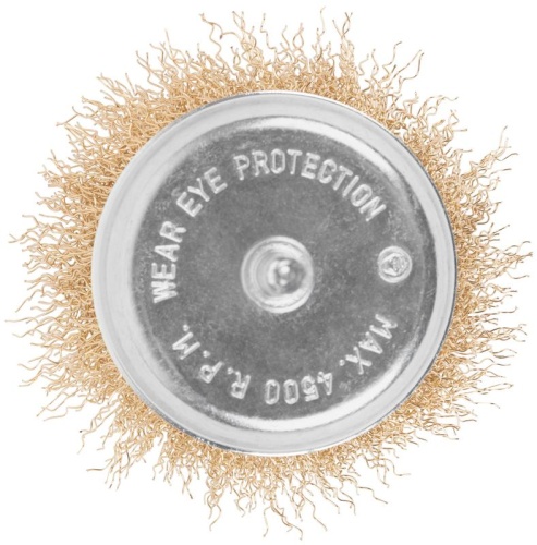 Щетка для дрели, Чашка, латунированная витая проволока 0,3 мм, 75 мм, блистер, Profi | код 82-912 | FIT фото 6