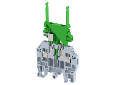 Клемма проходная винтовая с электронными компонентами 6 мм2, на 4 подключения, зеленая KITD4TP-GREEN | код 1104510003 | Elmex
