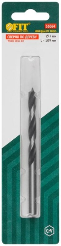 Сверло по дереву CrV Профи 7мм FIT 36064 фото 3