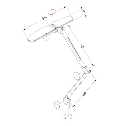 Настольная бестеневая лампа на струбцине, 84 LED | код 31-0401 | REXANT фото 3