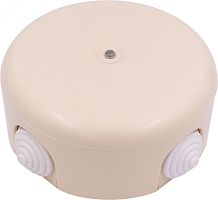 Коробка распределительная 110мм, пластик, цвет Песочное золото с кабельными вводами | код B1-522-24-K | Bironi