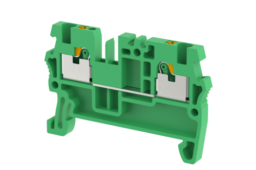 Клемма проходная PUSH-IN 1,5 мм2, на 2 подключения, зеленая PQ1.5-GREEN | код 3101010003 | Elmex