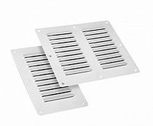 Панель жалюзийная вентиляционная из нержавеющей стали Сталь AISI 304 шлиф. 200х120хмм ПРОВЕНТО | код PV 12.20 S | ПРОВЕНТО