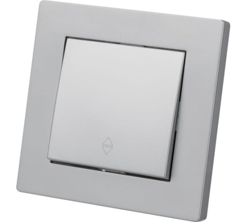 Выключатель на 2 направления 1 кл. 10А серебр. металлик Сенеж TDM | код SQ1816-0215 | TDM