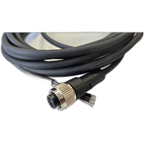 Кабель M12,5A,гнездовой,5000 мм,прямой,полиуретан,черный, свободный конец СЦМ120023-05A-2-05000 | код 185210650 | СТЭЗ