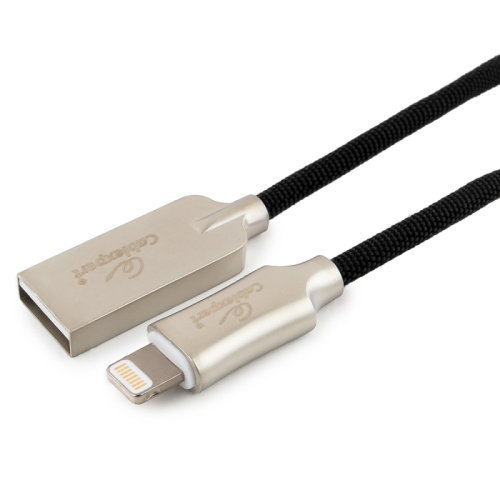 Кабель USB Cablexpert для Apple CC-P-APUSB02Bk-1.8M, MFI, AM/Lightning, серия Platinum, длина 1.8м, черный, нейлоновая оплетка, блистер | код CC-P-APUSB02Bk-1.8M | Cablexpert