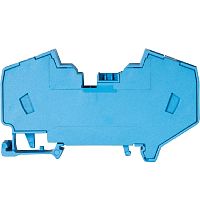 Клемма распределения потенциала, тип фиксации провода: пружинный, номинальное сечение: 16 мм кв., 76A, 800V, ширина: 12 мм, цвет: синий, тип монтажа: DIN | код 56.716.0353.6 | Wieland