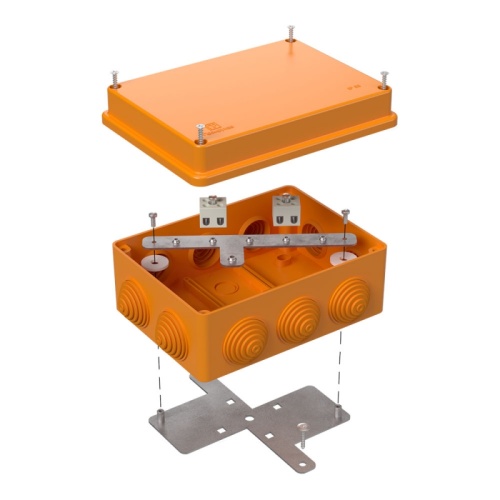 Коробка огнестойкая для о/п 40-0310-FR2.5-4 Е15-Е120 RAL2004 150х110х70 (6 шт/кор) Промрукав | код 40-0310-FR2.5-4 | ПРОМРУКАВ