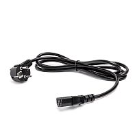 Шнур питания C13-Schuko угловая, 3х0.75, 220В, 10А, черный, 1.5 метра | код LAN-PP13/SHA-1.5-BK | LANMASTER