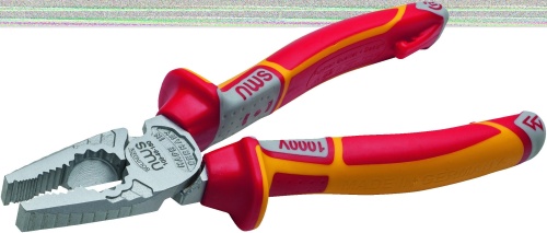 Пассатижи диэлектрические CombiMax 1000В VDE 205 мм, покрытие Crom, рукоятки SoftGripp 3K | код 109-49-VDE-205 | NWS