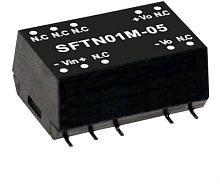 Источник питания DC-DC, 1 Вт, вход 4.5…5.5В, выход 12В/84мА, изоляция 3000В DC, SMD 15.24х10.7х7.1мм, -40...+90С | код SFTN01L-12 | MeanWell