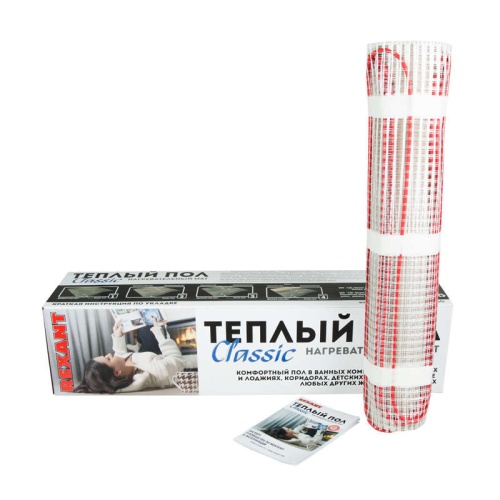 Комплект "Теплый пол" (мат) Classic RNX-2.0-300 (S 2.0кв.м (0.5х4.0м)) 300Вт двужил. с экраном | Код. 51-0504-2 | Rexant