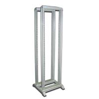 Стойка двухрамная 33U, 600x1000, серая | код TWT-RACK2-33U-6x10 | TWT