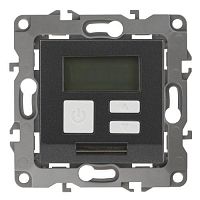 Терморегулятор универс.230В-Imax16А, Эра12, графит, 12-4111-12 | код Б0031277 | ЭРА