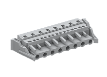 475103/150 Розетка на кабель MCS, гориз., с защелкой и пластиной разгрузки натяжения, шаг 7.5мм, 3 конт., сер., шт | код 475103/150 | SUPU